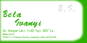 bela ivanyi business card